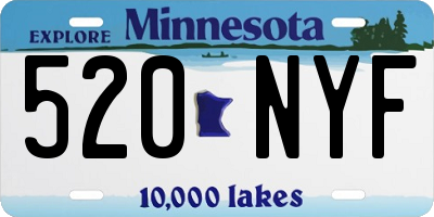 MN license plate 520NYF