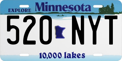 MN license plate 520NYT