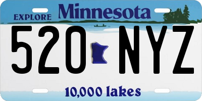 MN license plate 520NYZ