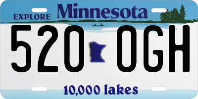 MN license plate 520OGH