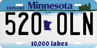 MN license plate 520OLN