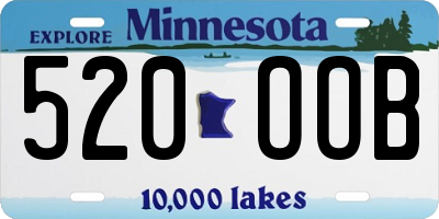 MN license plate 520OOB