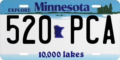 MN license plate 520PCA