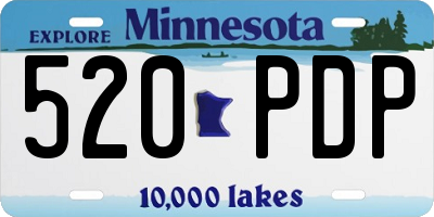 MN license plate 520PDP