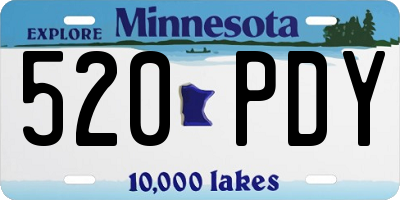 MN license plate 520PDY