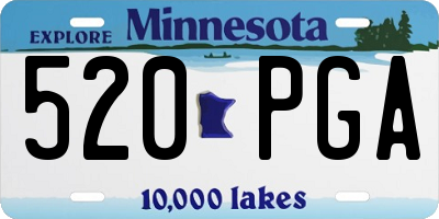 MN license plate 520PGA