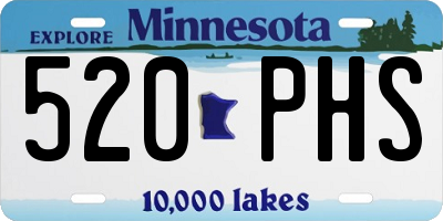 MN license plate 520PHS