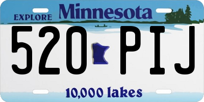 MN license plate 520PIJ
