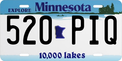 MN license plate 520PIQ