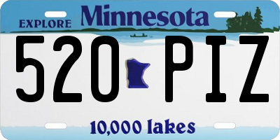 MN license plate 520PIZ