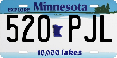 MN license plate 520PJL
