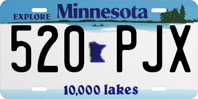 MN license plate 520PJX
