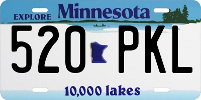 MN license plate 520PKL