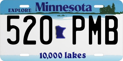 MN license plate 520PMB
