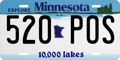 MN license plate 520POS