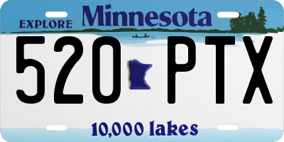MN license plate 520PTX