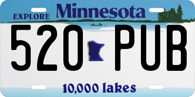 MN license plate 520PUB