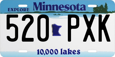 MN license plate 520PXK