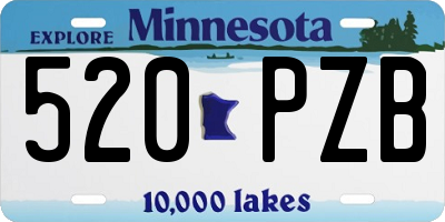 MN license plate 520PZB