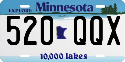 MN license plate 520QQX
