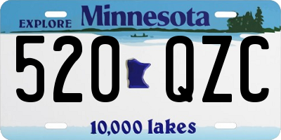 MN license plate 520QZC