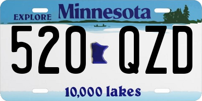 MN license plate 520QZD