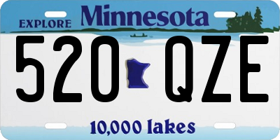 MN license plate 520QZE