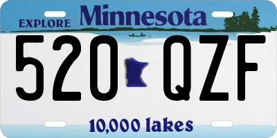 MN license plate 520QZF