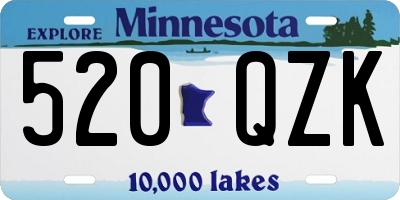 MN license plate 520QZK