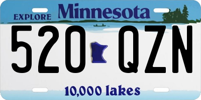MN license plate 520QZN