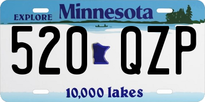 MN license plate 520QZP