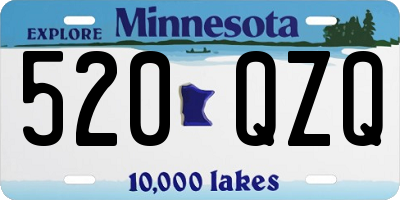 MN license plate 520QZQ