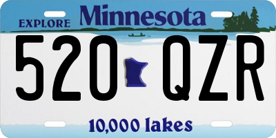 MN license plate 520QZR