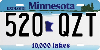 MN license plate 520QZT