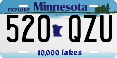 MN license plate 520QZU