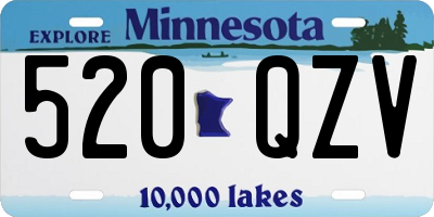 MN license plate 520QZV