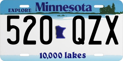 MN license plate 520QZX