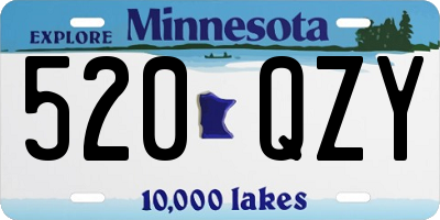MN license plate 520QZY