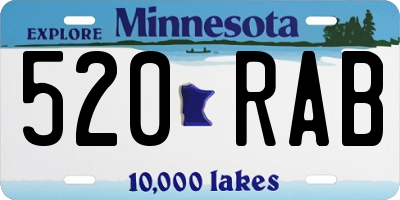 MN license plate 520RAB