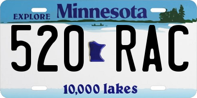 MN license plate 520RAC