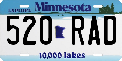 MN license plate 520RAD