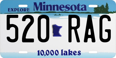 MN license plate 520RAG