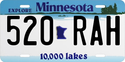 MN license plate 520RAH