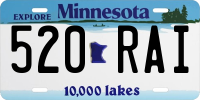 MN license plate 520RAI