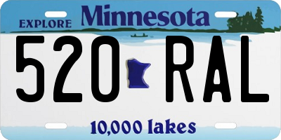 MN license plate 520RAL