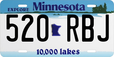 MN license plate 520RBJ