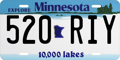 MN license plate 520RIY