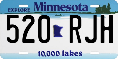 MN license plate 520RJH