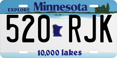 MN license plate 520RJK