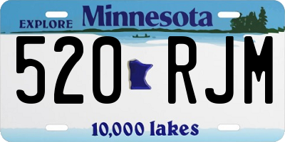 MN license plate 520RJM